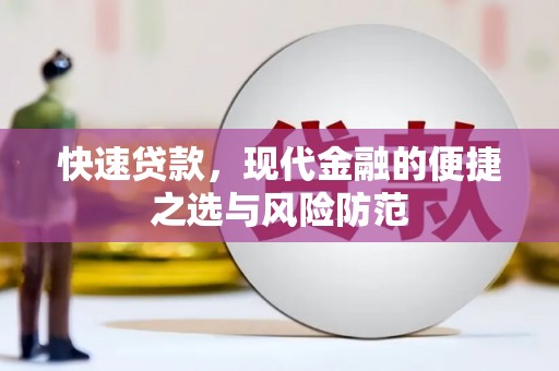 大名快速贷款，现代金融的便捷之选与风险防范