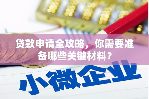 大名贷款申请全攻略，你需要准备哪些关键材料？