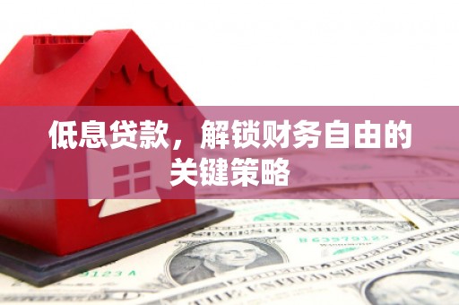 大名低息贷款，解锁财务自由的关键策略