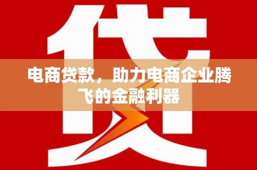 大名电商贷款，助力电商企业腾飞的金融利器