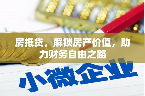 大名房抵贷，解锁房产价值，助力财务自由之路