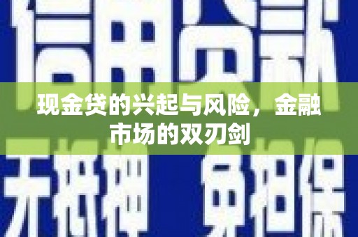 大名现金贷的兴起与风险，金融市场的双刃剑