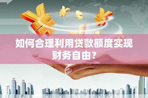 大名如何合理利用贷款额度实现财务自由？