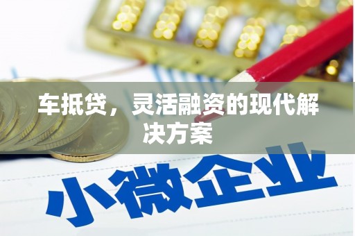 大名车抵贷，灵活融资的现代解决方案