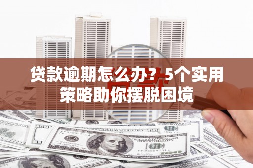 大名贷款逾期怎么办？5个实用策略助你摆脱困境