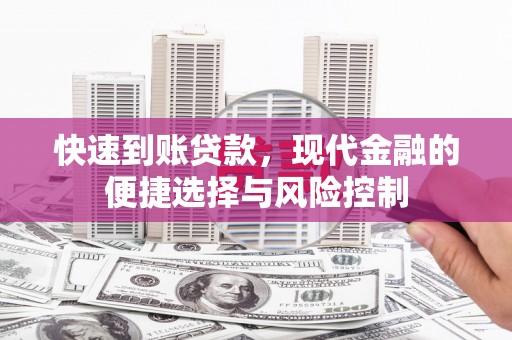 大名快速到账贷款，现代金融的便捷选择与风险控制