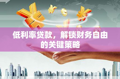 大名低利率贷款，解锁财务自由的关键策略