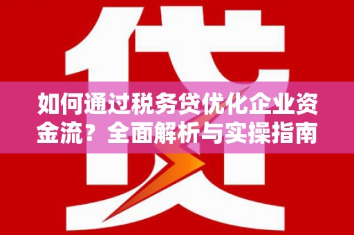 大名如何通过税务贷优化企业资金流？全面解析与实操指南