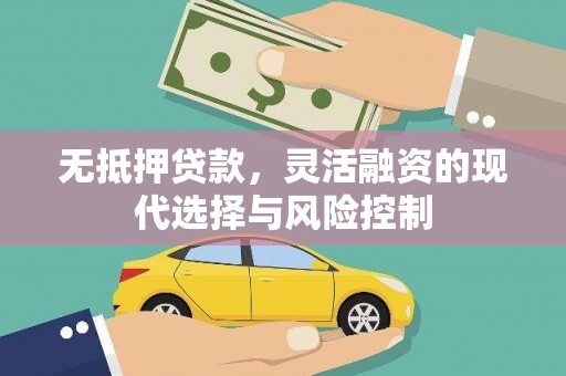 大名无抵押贷款，灵活融资的现代选择与风险控制