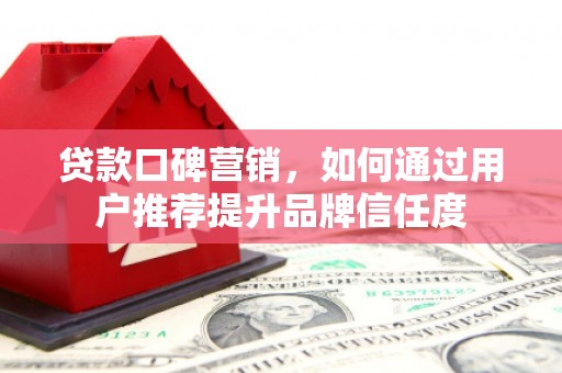 大名贷款口碑营销，如何通过用户推荐提升品牌信任度
