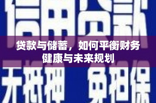 大名贷款与储蓄，如何平衡财务健康与未来规划
