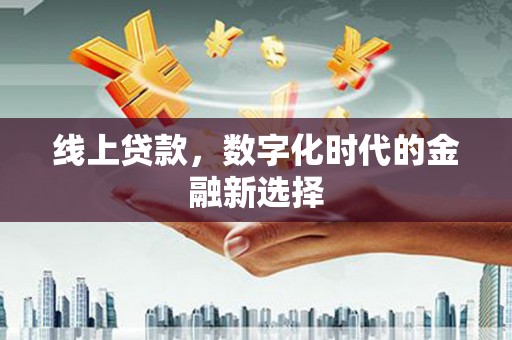 大名线上贷款，数字化时代的金融新选择