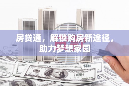 大名房贷通，解锁购房新途径，助力梦想家园