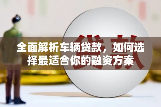 大名全面解析车辆贷款，如何选择最适合你的融资方案