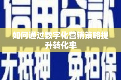 大名如何通过数字化营销策略提升转化率