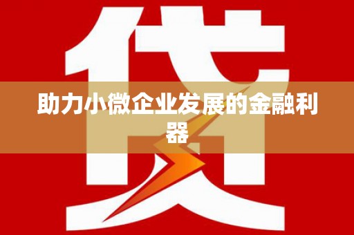 大名助力小微企业发展的金融利器