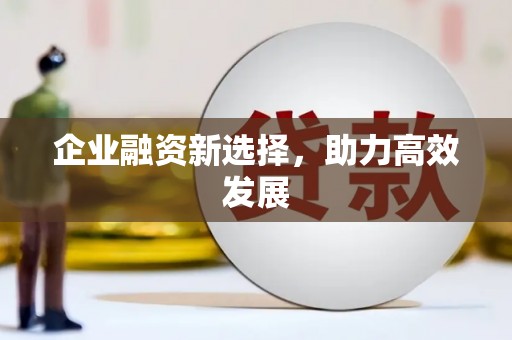 大名企业融资新选择，助力高效发展