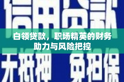 大名白领贷款，职场精英的财务助力与风险把控